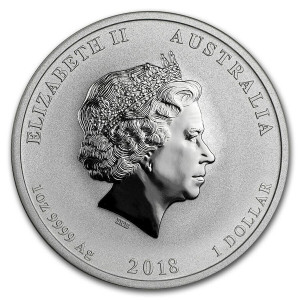 Silver Lunar II Coin: Year of the Dog 2018, 1 ounce - reverse side