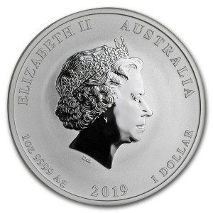 Silver Lunar II Coin: Year of the Pig 2019, 1 ounce - reverse side
