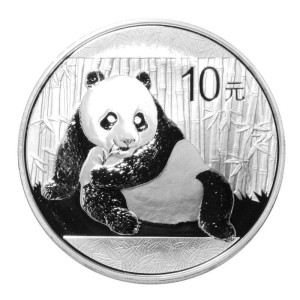 China Panda Silbermünze 2015, 30 Gramm - Rückseite