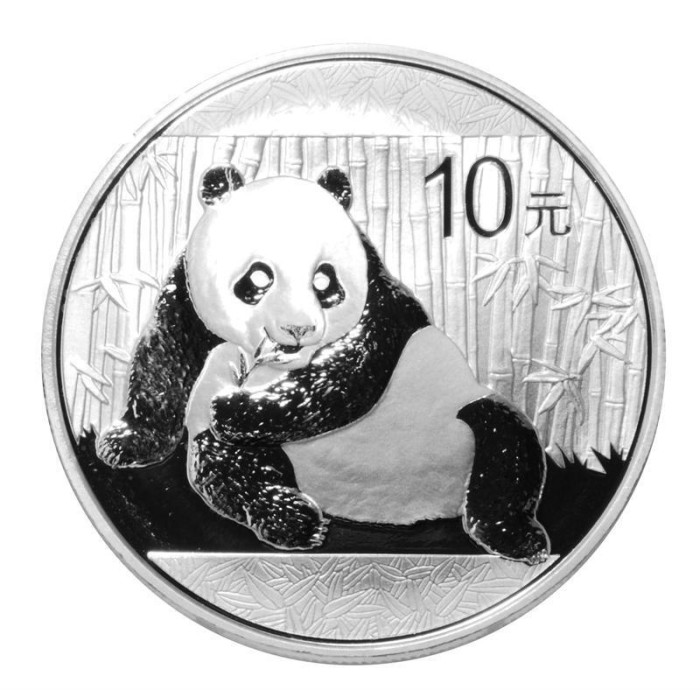 Srebrna Moneta Chińska Panda 2015, 30 gram - rewers