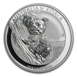 Australian Koala 2015 Silver Coin, 1 oz - reverse side