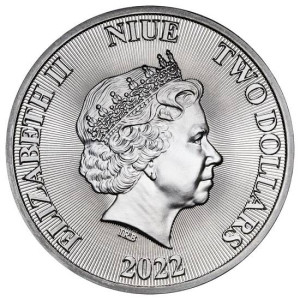 Silver Roaring Lion 2022 Coin, Niue, 1 oz - obverse