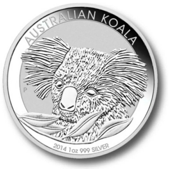 2014 Australian Koala Silver Coin, 1 oz - reverse side