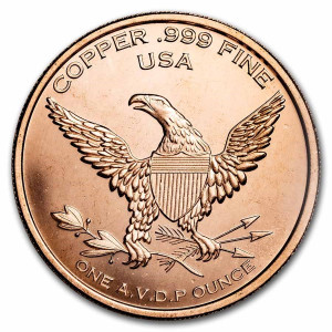 Copper Grizzly Bear Medal, 1 oz - Obverse.