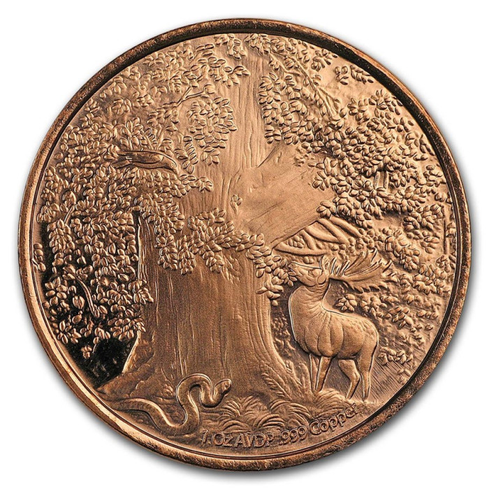 Miedziany-Medaille Nordische Kreaturen: Der große Adler, 1 uncja awers