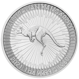 Australian Kangaroo 2021 1oz - reverse side