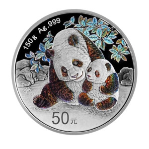 China Panda 2024 Silbermünze, 150 Gramm (Proof) - Rückseite