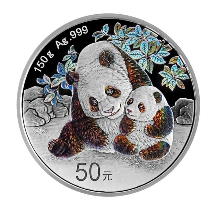 China Panda 2024 Silbermünze, 150 Gramm (Proof) - Rückseite
