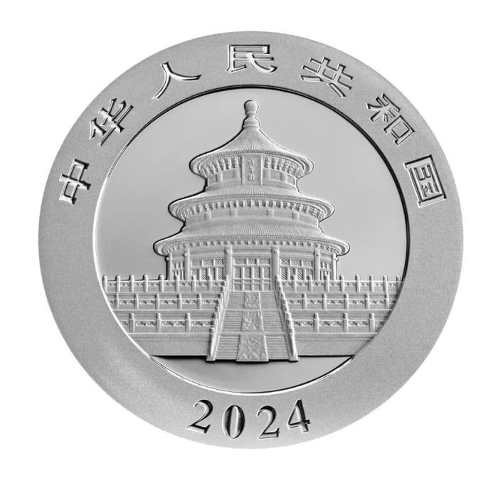 China Panda 2024 Silver Coin, 150 grams (proof) - obverse China Panda 2024 Silver Coin, 150 grams (proof) - obverse