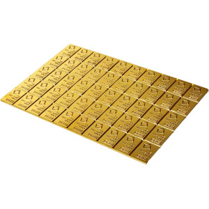 Złota Sztabka Valcambi Combicoin, 50x 1g - back