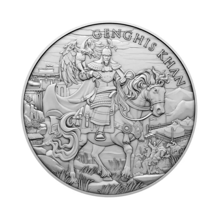 Srebrny Medal Legendary Warriors: Dschingis Khan, 1 uncja rewers Srebrny Medal Legendary Warriors: Dschingis Khan, 1 uncja rewers