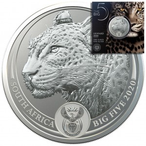 Srebrna Moneta Big Five Leopard 2020, 1oz