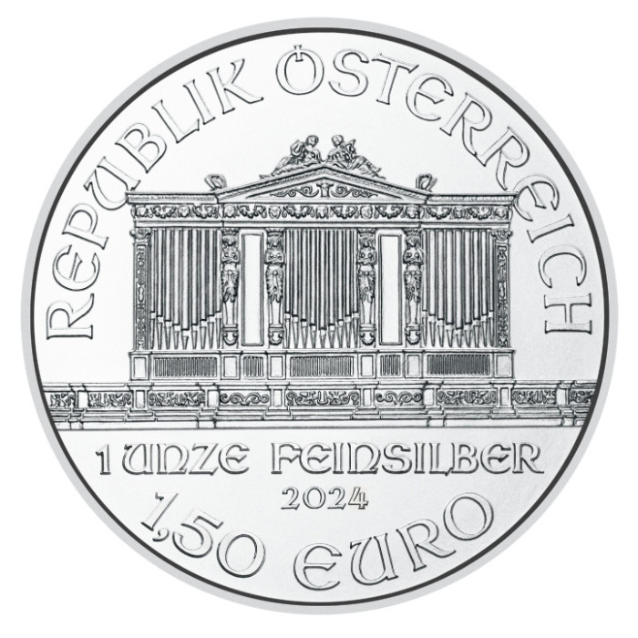 Silver Coin Vienna Philharmonic Players 2024, 1 oz - obverse