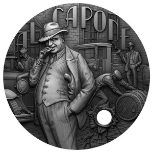 Silbermünze Die Gangster: Al Capone 2021, 2 Unzen - Rückseite