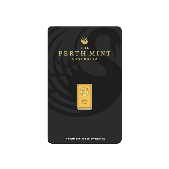 Gold Investment Bar Perth Mint Kangaroo 1g - front