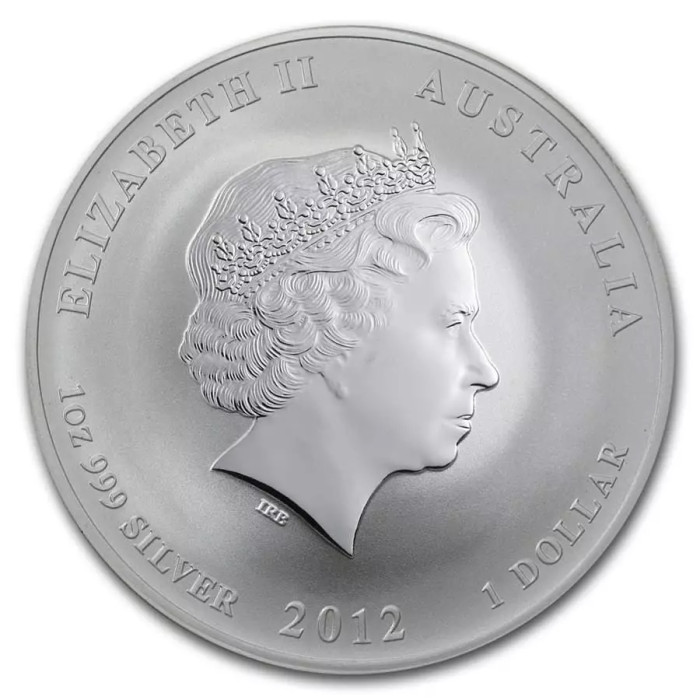 Silber Lunar II Jahr des Drachen Münze 2012, 1 Unze - Vorderseite Silber Lunar II Jahr des Drachen Münze 2012, 1 Unze - Vorderseite