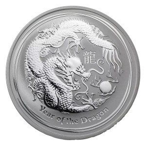 Silver Lunar II Year of the Dragon Coin 2012, 1 ounce - reverse side