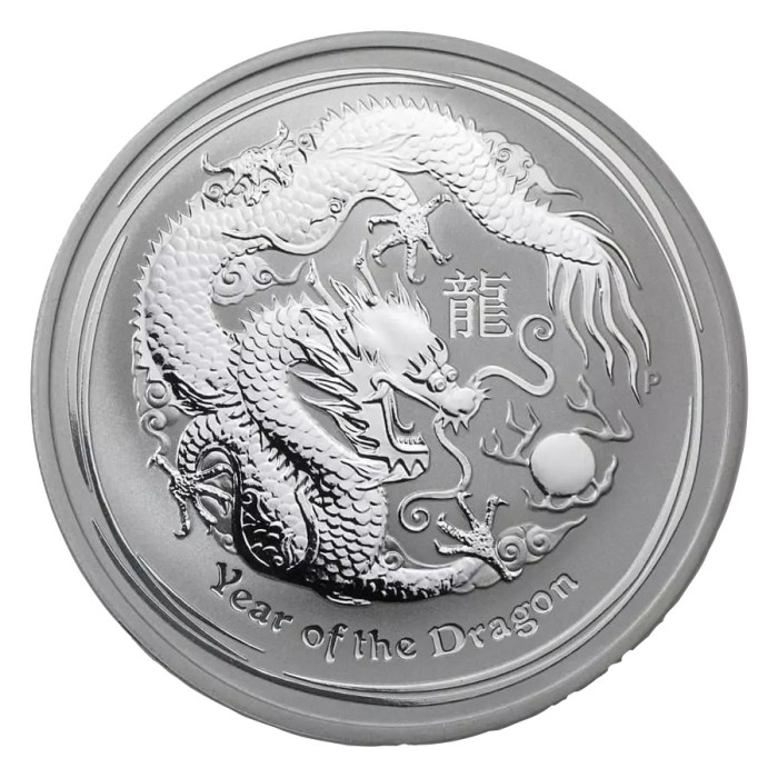 Silbermünze Lunar II Jahr des Drachen 2012, 1 Unze - Rückseite Silbermünze Lunar II Jahr des Drachen 2012, 1 Unze - Rückseite