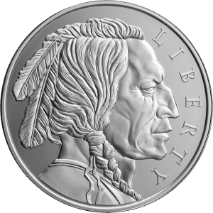 Srebrna Moneta United Crypto States Liberty, Indian Head, 1 uncja rewers