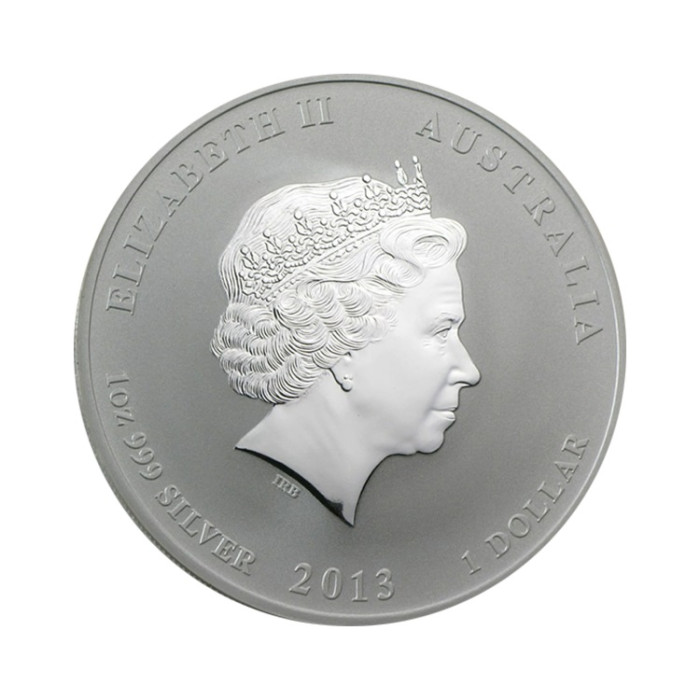 Silver Lunar II Year of the Snake coin 2013, 1 oz - obverse