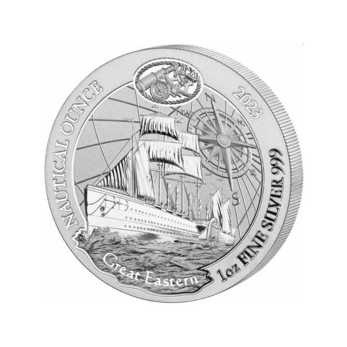 Srebrna Moneta Nautical Ounce: Great Eastern 2023, 1 uncja rewers Srebrna Moneta Nautical Ounce: Great Eastern 2023, 1 uncja rewers