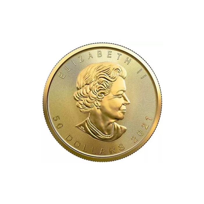 Maple Leaf 2021 Gold-Anlagemünze, 1 Unze - Vorderseite