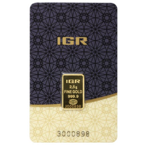 IGR Goldanlagebarren, 2,5 Gramm - Vorderseite