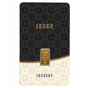 IGR Goldanlagebarren, 0,5 Gramm - Vorderseite