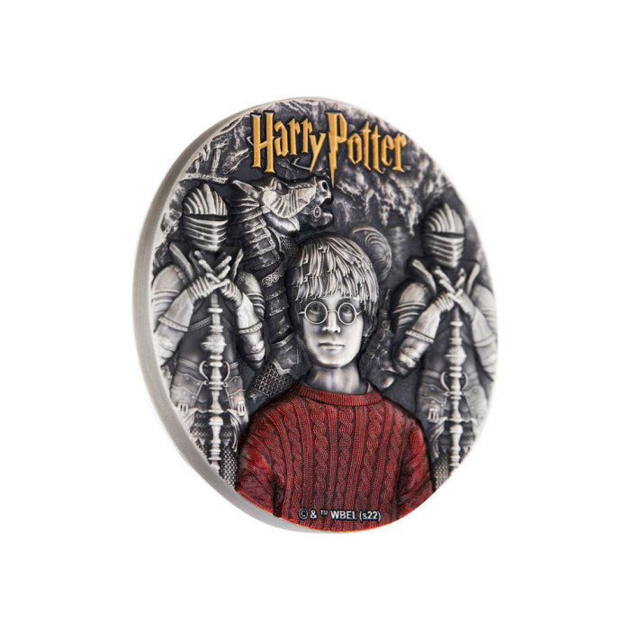 Srebrna Moneta Harry Potter und der Stein der Weisen 2022, 2 uncje - rewers 1