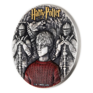 Srebrna Moneta Harry Potter und der Stein der Weisen 2022, 2 uncje - rewers 1