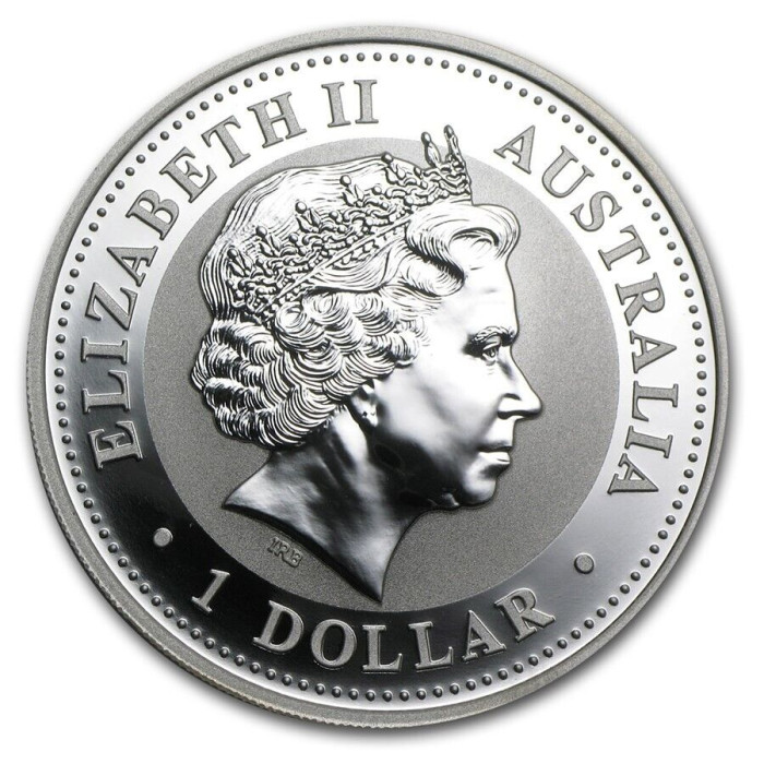 Australian Kookaburra 2003 Silver Coin, 1 oz - obverse Australian Kookaburra 2003 Silver Coin, 1 oz - obverse