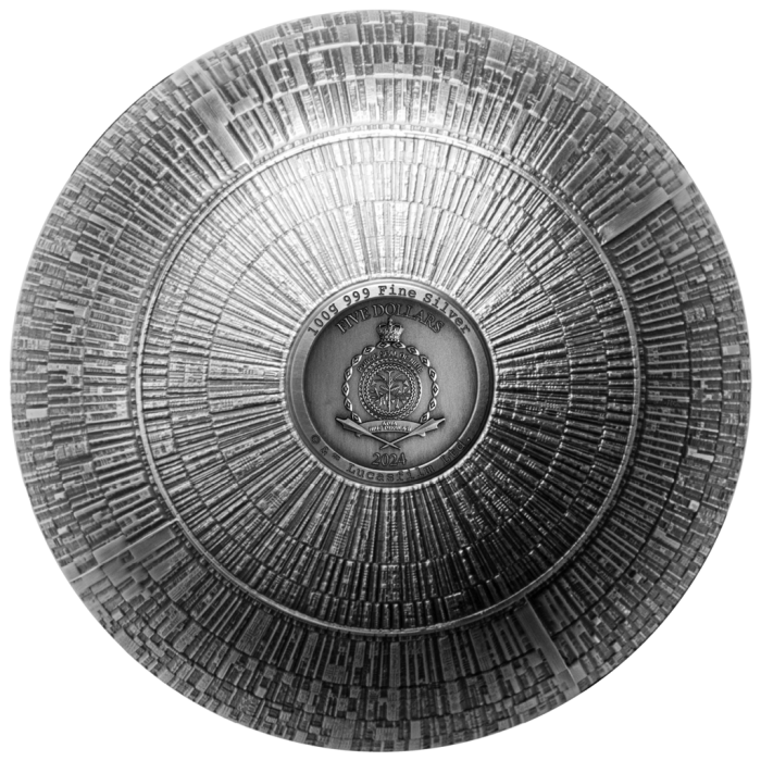 Star Wars: Death Star 2024 silver coin, 100 grams - back