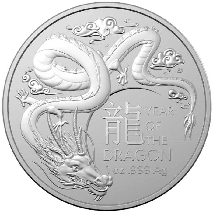 RAM Lunar Silver Coin Year of the Dragon 2024, 1 ounce - reverse side RAM Lunar Silver Coin Year of the Dragon 2024, 1 ounce - reverse side