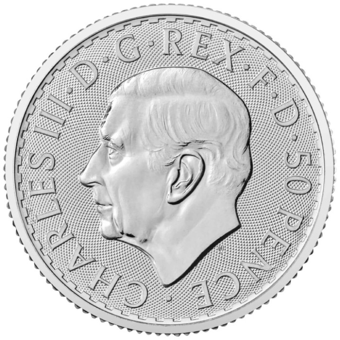 Srebrna Moneta Britannia 2024, 1/4 uncji awers Srebrna Moneta Britannia 2024, 1/4 uncji awers