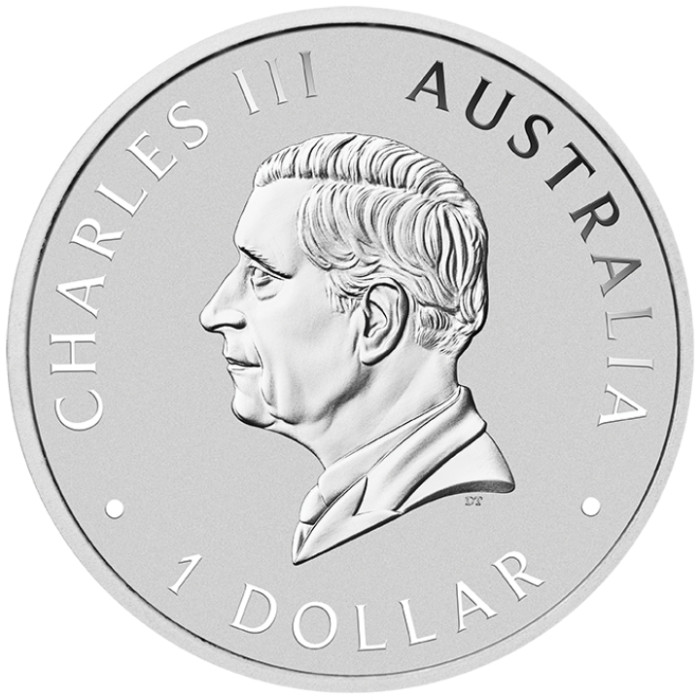 Australischer Emu 2024 Color Silbermünze, 1 Unze - Vorderseite