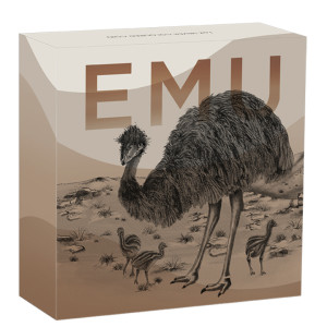 Australischer Emu 2024 Farbe Silber Münze, 1 oz - boxout