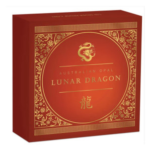 Srebrna Moneta Lunar Opal Year of the Dragon 2024, 1 uncja - box 2