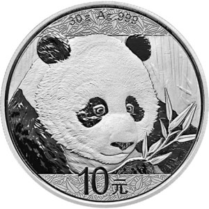 Silver Chinese Panda Coin 2018, 30 grams - reverse side