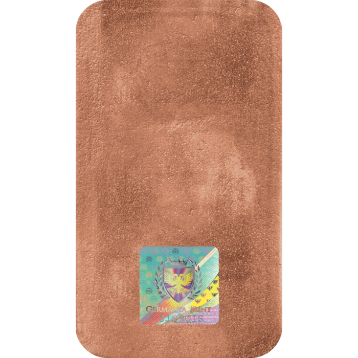Germania Copper Mint Cast Bar, 10 oz back Germania Copper Mint Cast Bar, 10 oz back