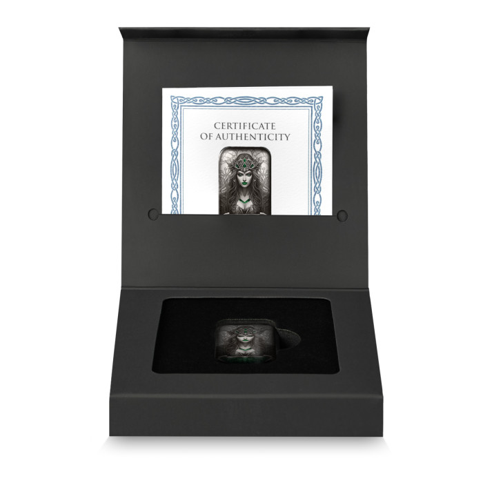 Srebrna Sztabka Germania Mint: Goddesses: Sigyn, 2 uncje - box 2