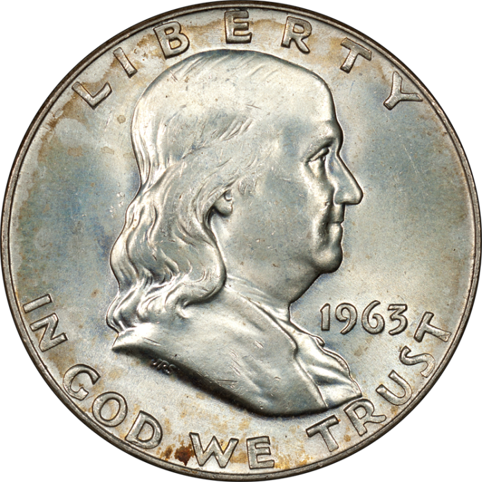 Silver Coin B. Franklin 1/2 Dollar 1948-1963, 12.5g - reverse Silver Coin B. Franklin 1/2 Dollar 1948-1963, 12.5g - reverse