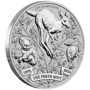Srebrna Moneta 125. Jahrestag von Perth Mint 2024, 1 uncja - rewers