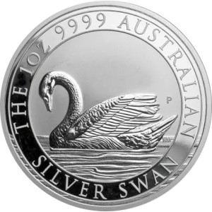 2017 Australischer Schwan Silbermünze, 1 Unze - Rückseite
