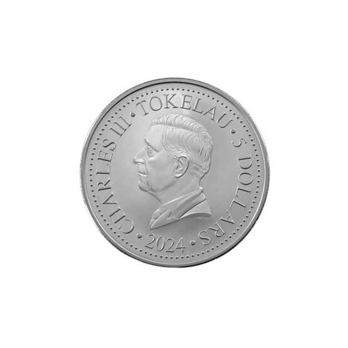 Срібна монета Ніуе Фенікс 2024 року, 1 унція - аверс