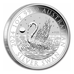 Australischer Schwan 2024 Silbermünze, 1 Unze Reverse