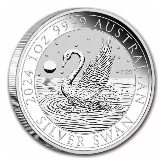 Australian Swan 2024 Silver Coin, 1 oz edge