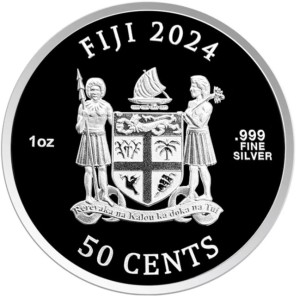 Fiji Silver Coin: Mona Lisa x Van Gogh 2024 Color, 1 oz - reverse