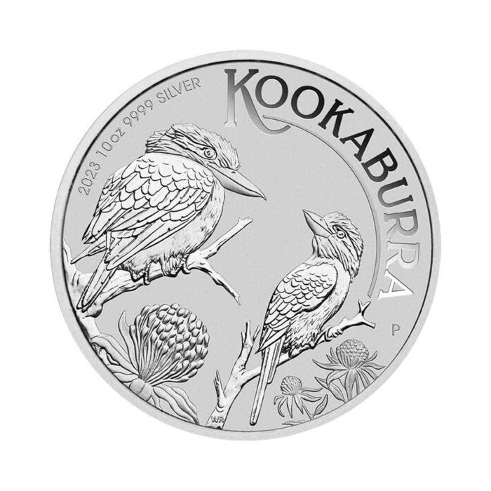 Australian Kookaburra 2023 Silver Coin, 10 oz - reverse side