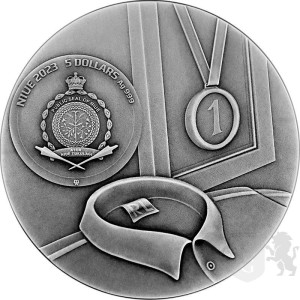 Robert Lewandowski Silbermünze: Sieger 2023, 2 oz - Rückseite