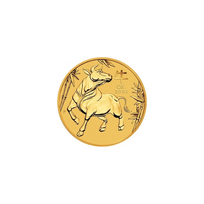 Goldmünze Lunar III Jahr des Ochsen 2021, 1/20 oz - Rückseite